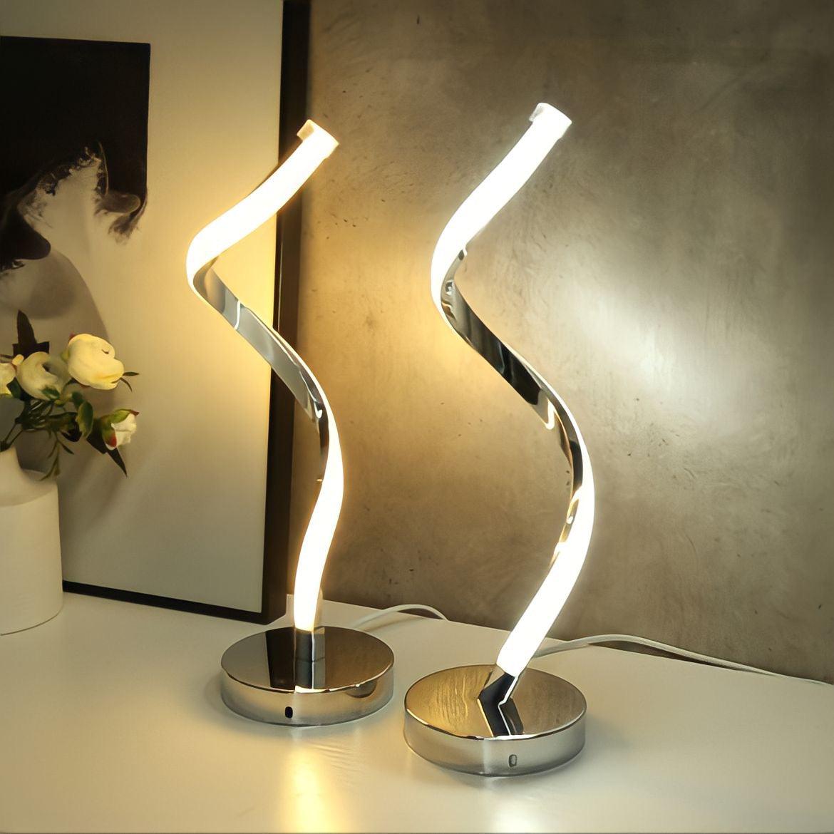 Spiral-look table lamp - BUYnBLUE 