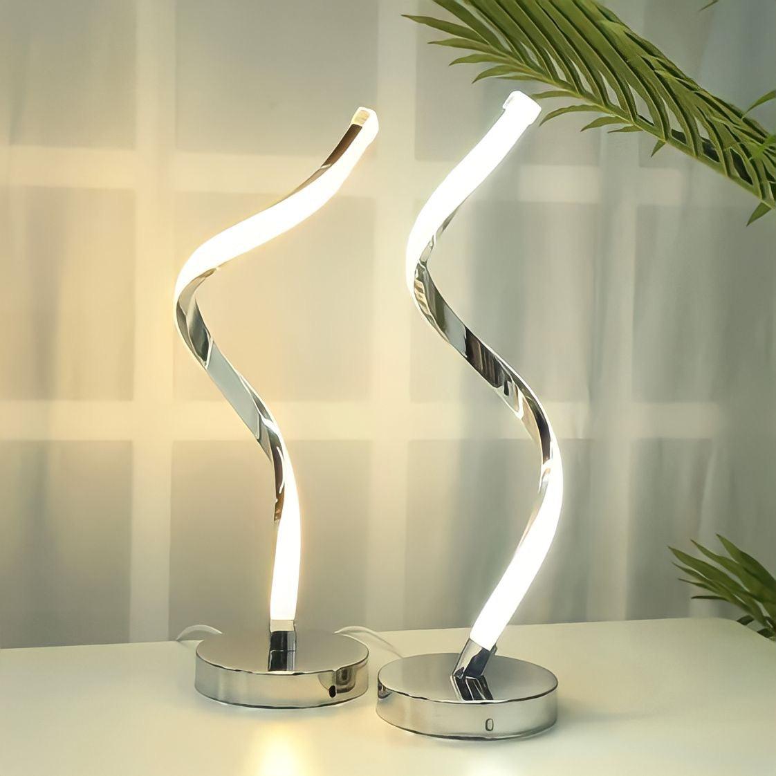 Spiral-look table lamp - BUYnBLUE 