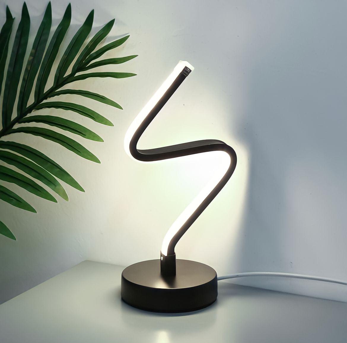 Spiral-look table lamp - BUYnBLUE 