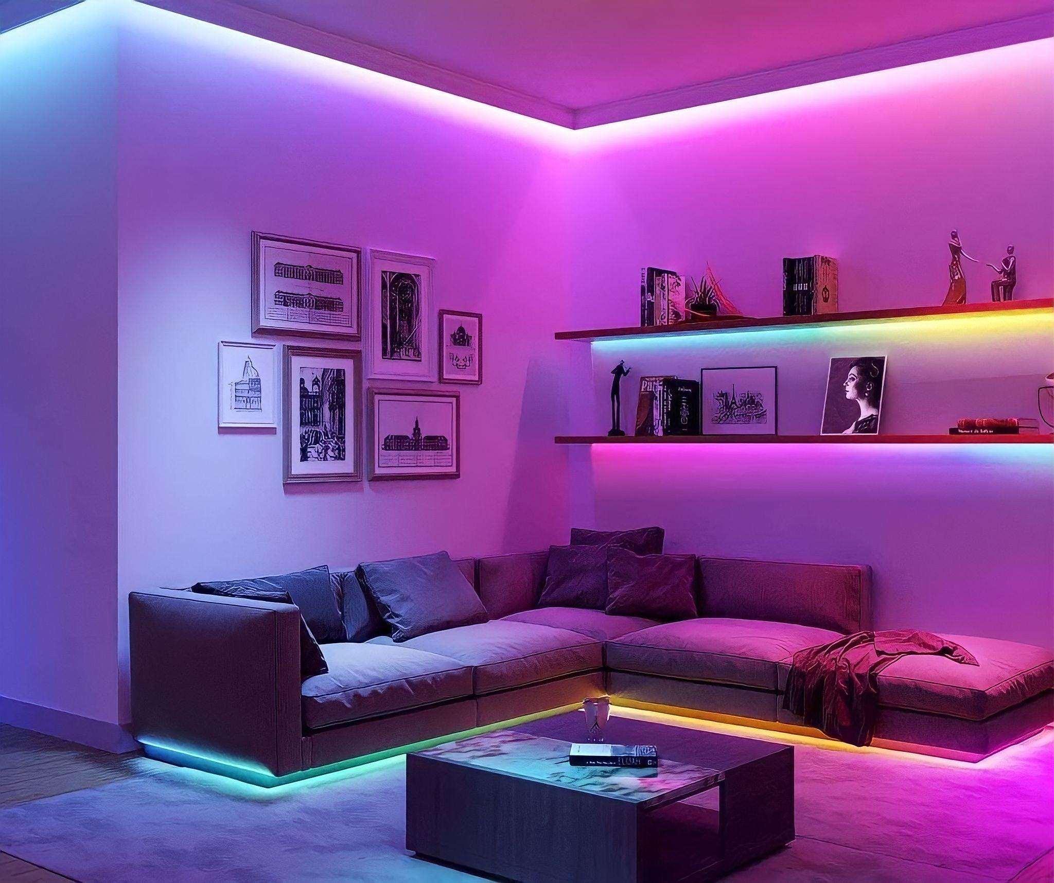 LED strips colored with remote control - BUYnBLUE 