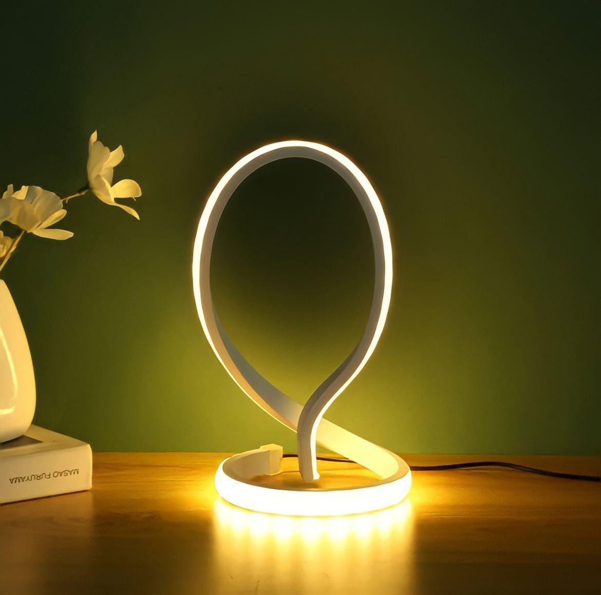 Spiral-look table lamp - BUYnBLUE 