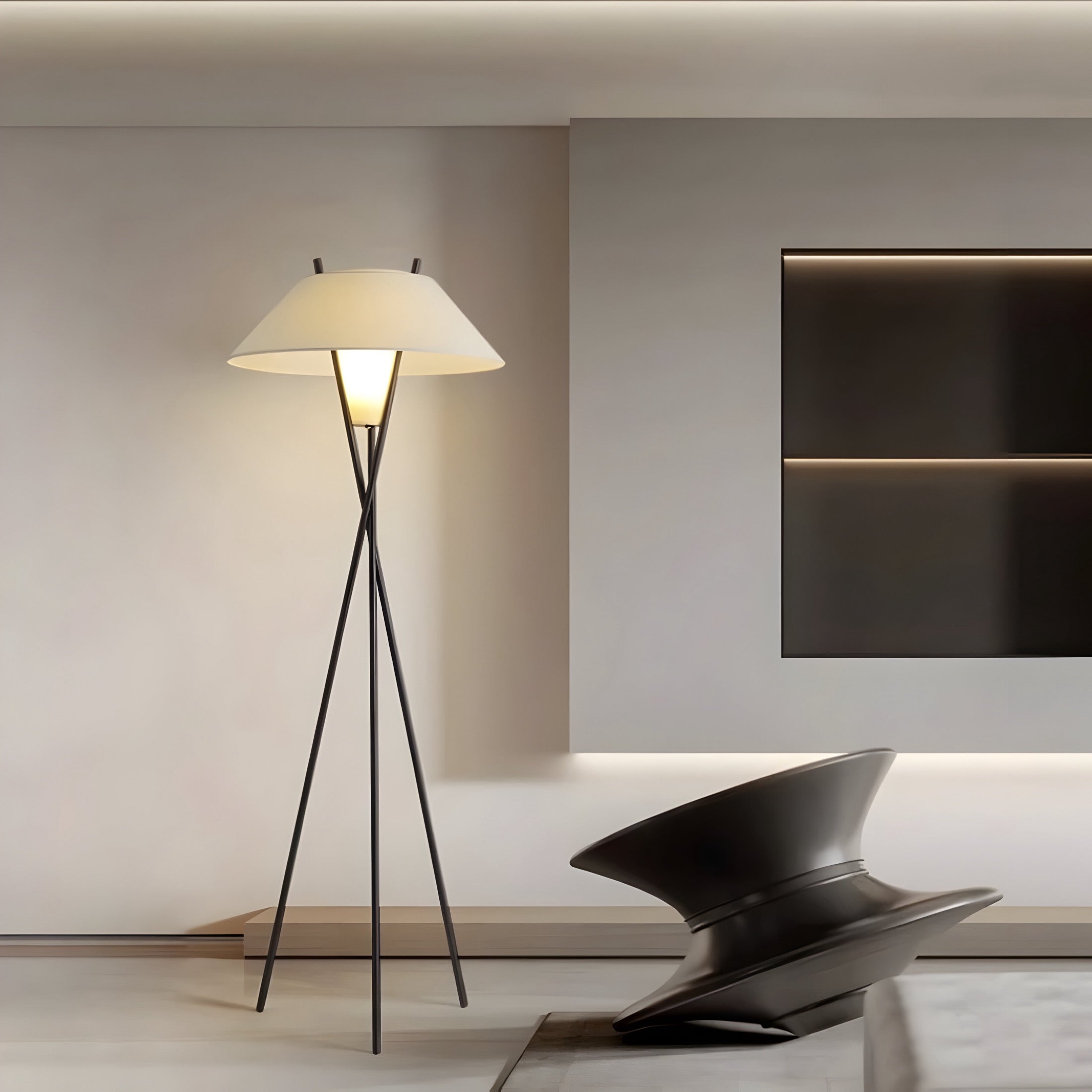 Lampadaire design Japandi