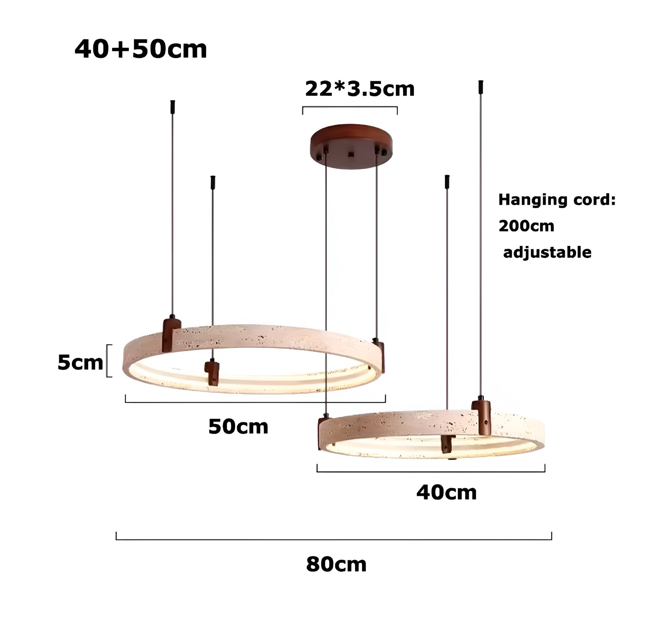 suspension luminaire Travertina