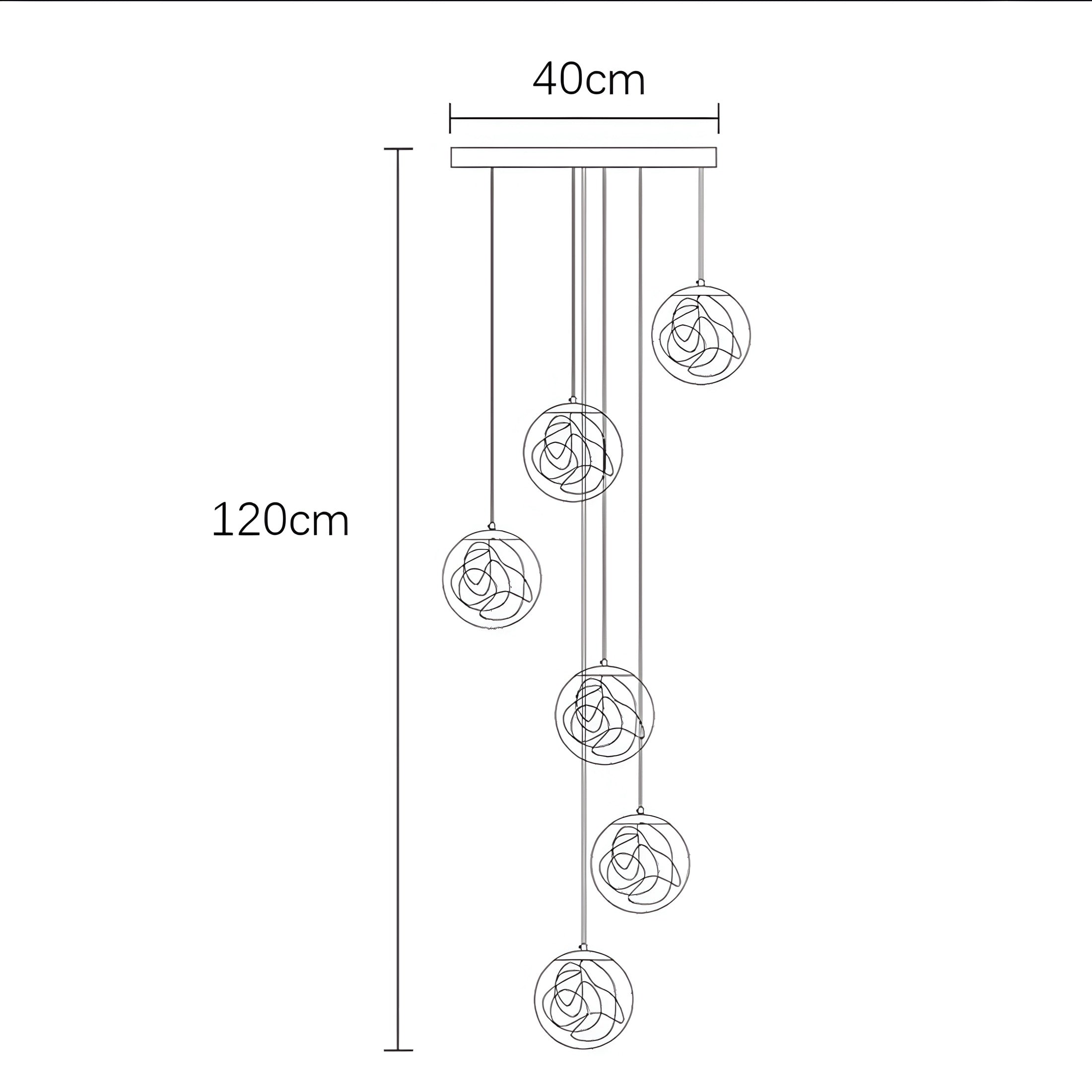 Lampadario Nordic Bicolore