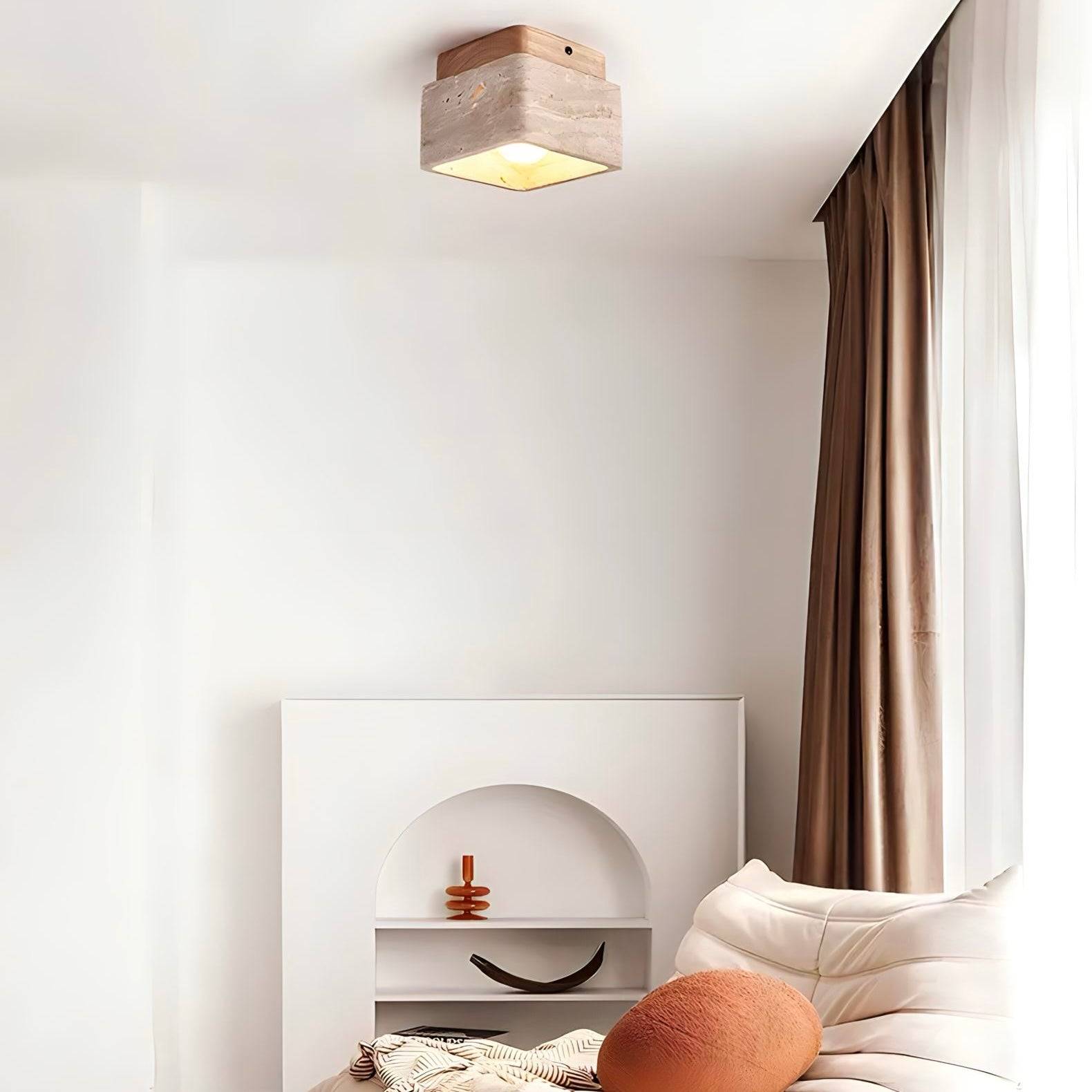 Lampada da soffitto Legna Travertina