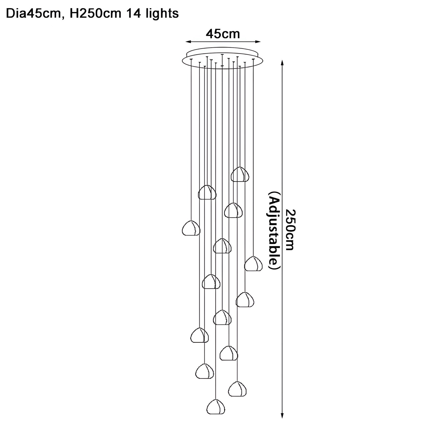 Lampadario di design Fondera