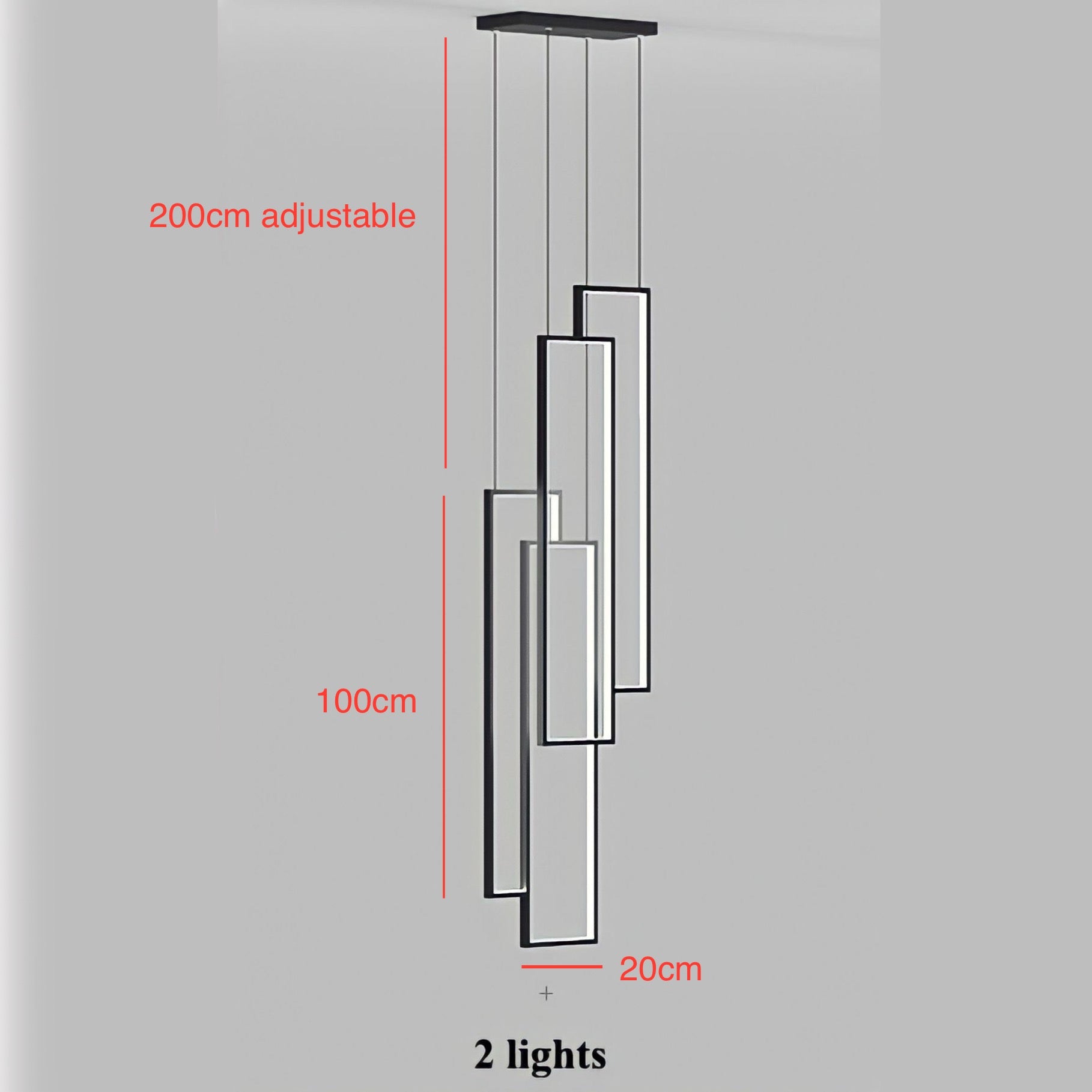 Lampadario Nordic Quadros - BUYnBLUE 